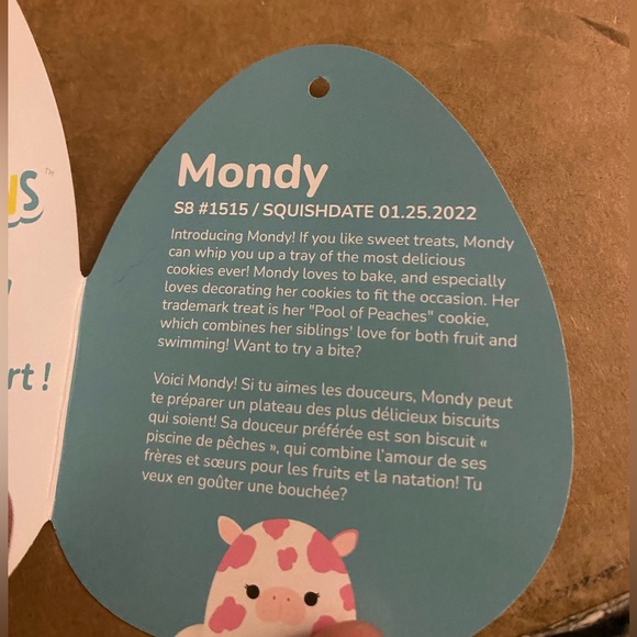NWT 8” Mondy the seacow Squishmallow - Picture 2 of 5
